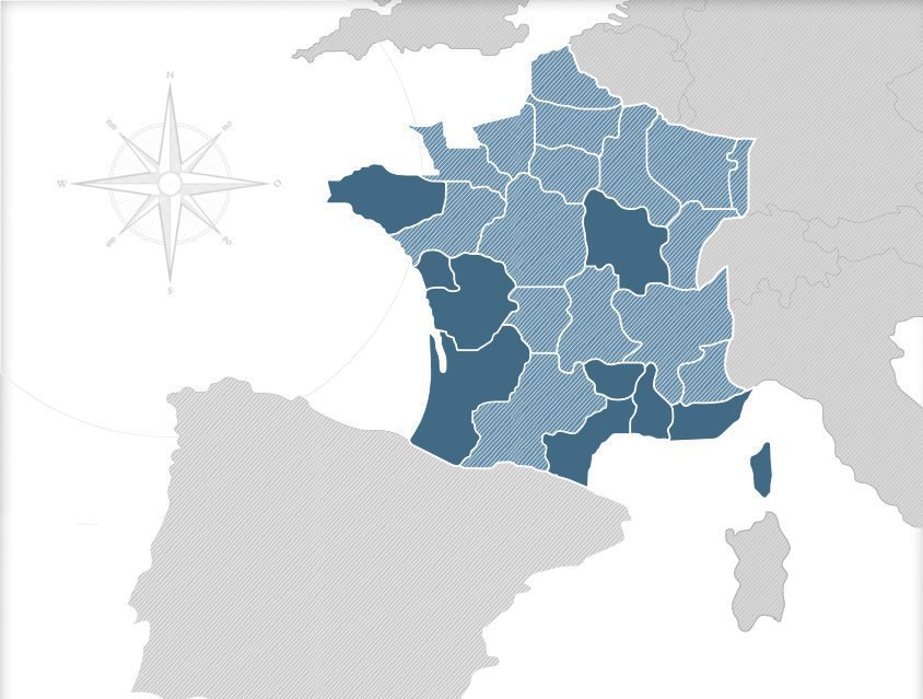Frankreichkarte